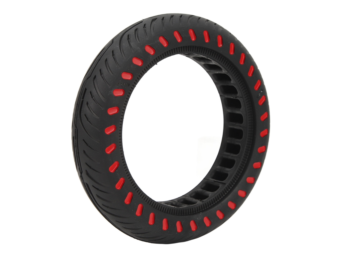 PNEU Sólido 8.5x2.0 Polegadas para Scooter Elétrico Aro 8.5 Resistente Impacto Alta Aderência Vermelho