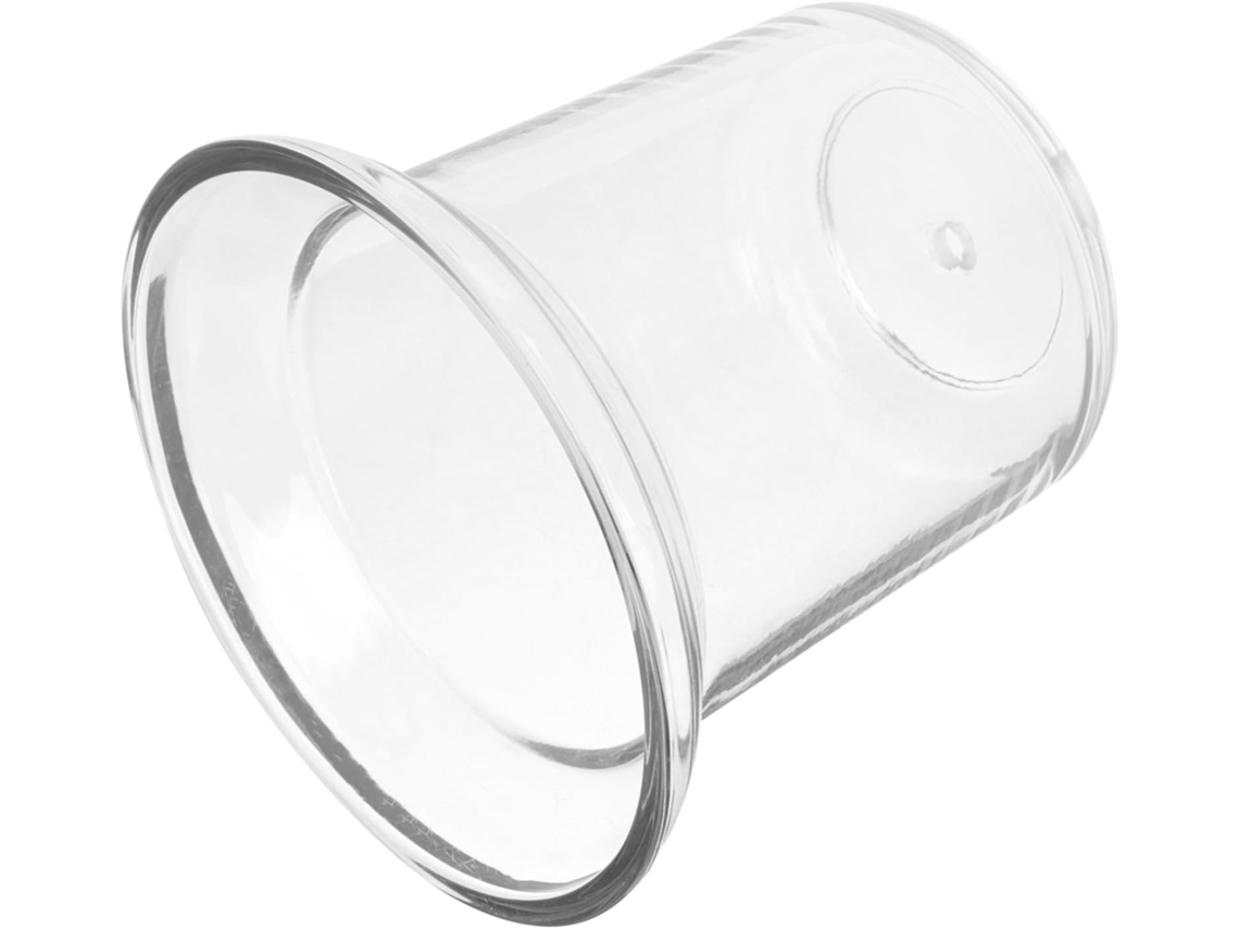 Para Escova De Vaso Sanitário Em Vidro Transparente Resistente Com Escorredor, Design Compacto E Moderno Para Banheiro. Gokoco