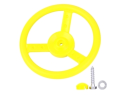 Volante de direção S/MARCA, brinquedo pequeno, para balanços de jardim, plástico amarelo