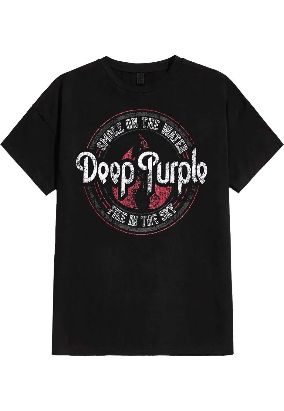 Size:l Rockinstone Deep Purple - Smoke Circle - T-shirt Unisex Adults