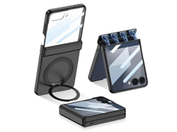 Capa Para Celular Gkk Com Dobradiça Magnética Integrada, Cobertura Total E Suporte Giratório Para Samsung Galaxy Z Flip7 5g.