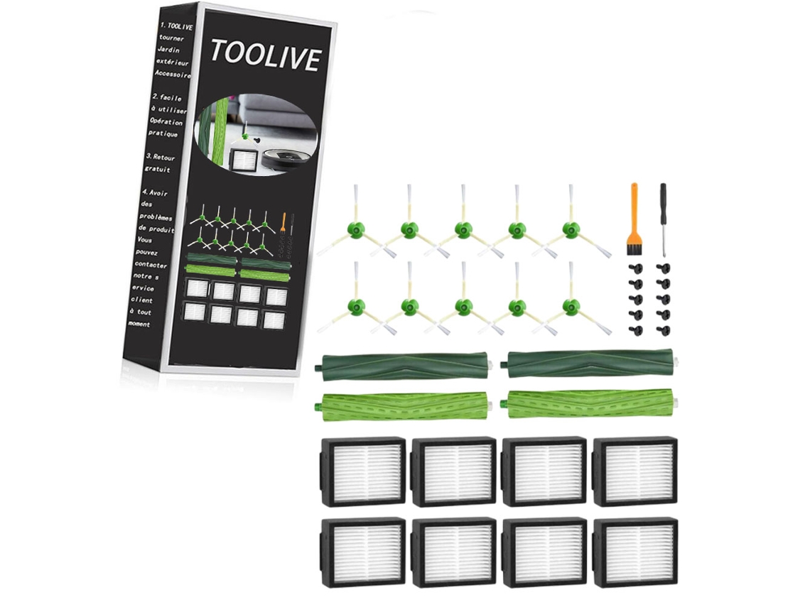 Peças de Reposição para Irobot Roomba E5 E6 I7 I7+ I3 I3+ I4 I4+ I6 I6+ J7 J7+, Kits de Acessórios Reposição para Roomba Série I/e/j BRILVIBERA
