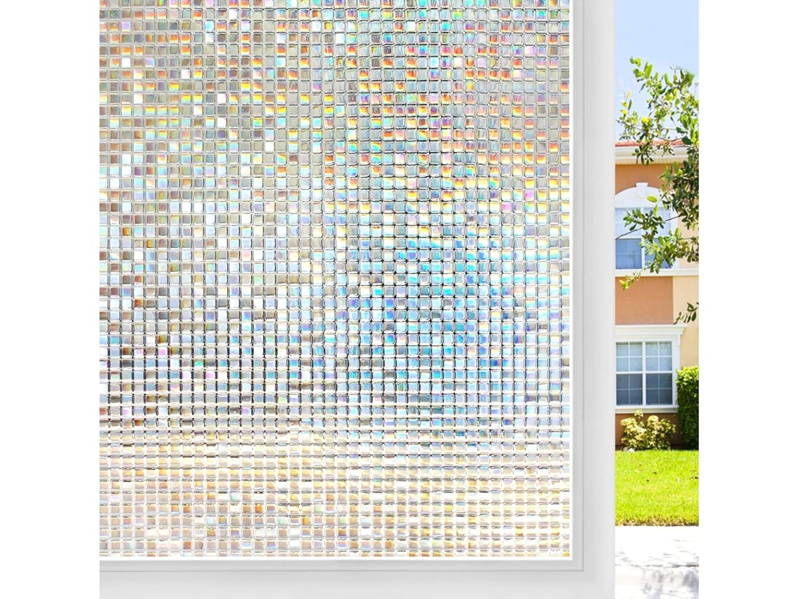 Película De Janela Privacidade, Adesivo De Janela Em Mosaico, Película De Vidro Colorida Estática 3d (45 Cm X 100 Cm) Spqment