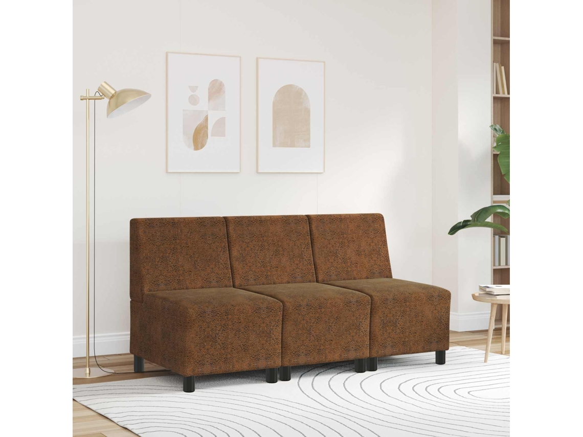 Vidaxl Unidade De Sofá Modular Sem Braços Castanho 55 X 74 X 82 Cm