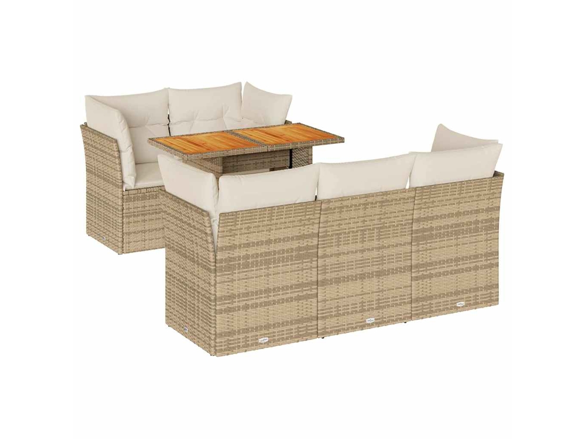 Garden Sofa Set, Garden Sofa Sets Vidaxl Bege Rattan / Vime (n/a)
