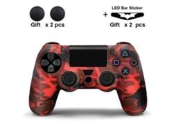 Capa Halinuia Para Controle De Ps4, Silicone Com 2 Capas De Proteção (1)
