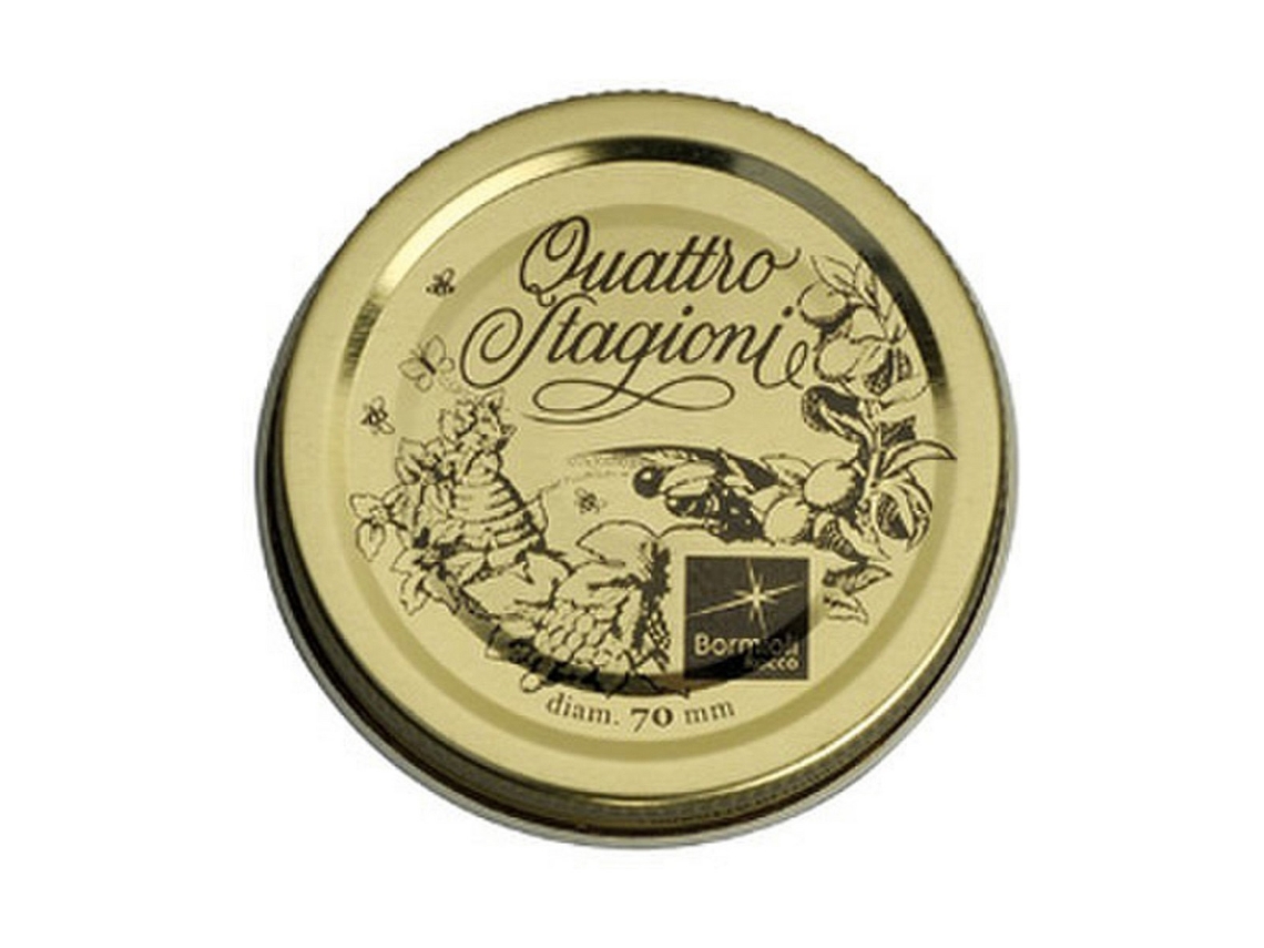 Tampas Bormioli Rocco Quattro Stagioni 2 Unidades Dourado Metal (70 Mm)