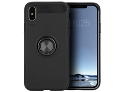 Capa LAXISCREED Apple X com Anel Magnético Preto