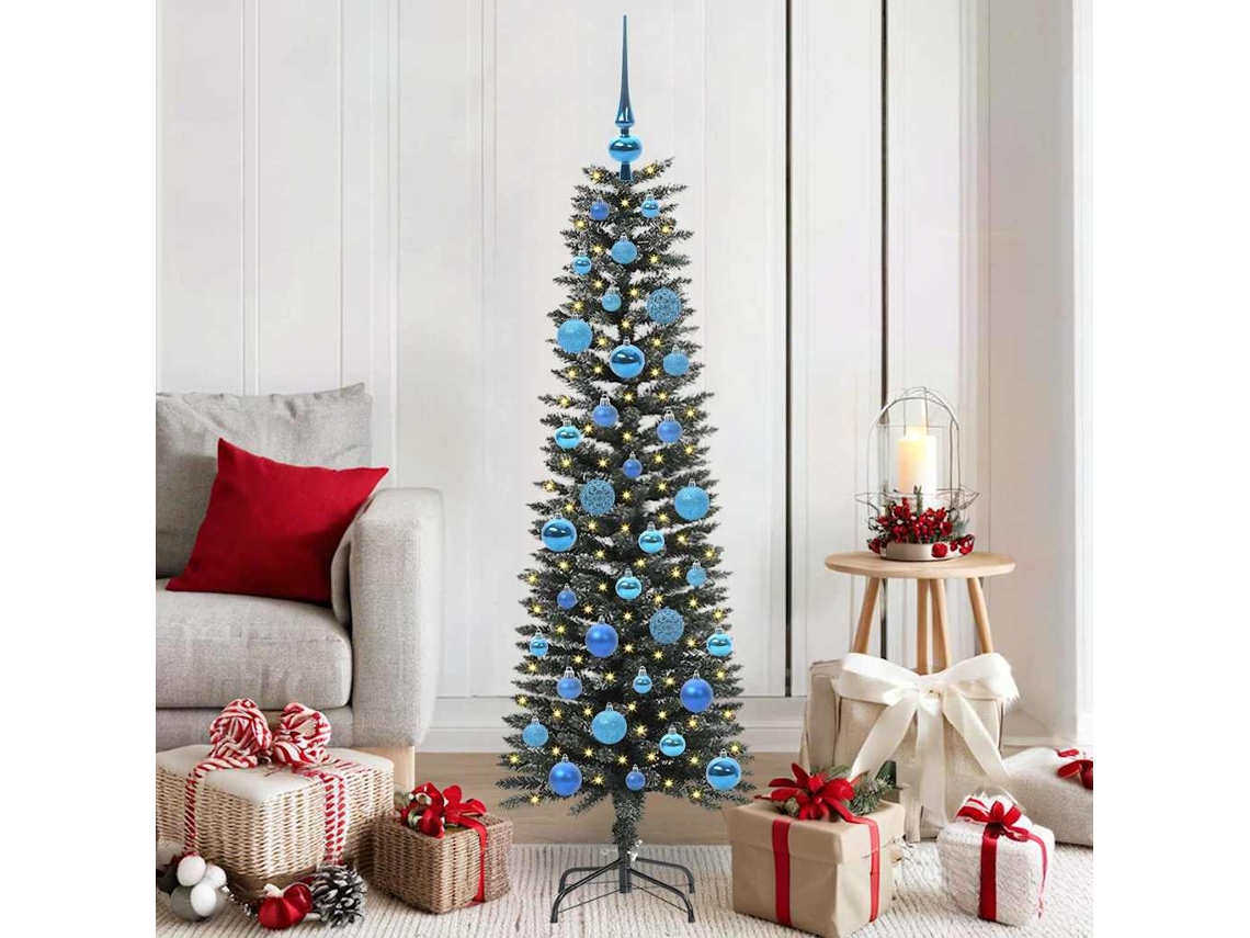 Vidaxl Árvore De Natal Artificial Verde 150 Cm Pvc, Plástico E Aço