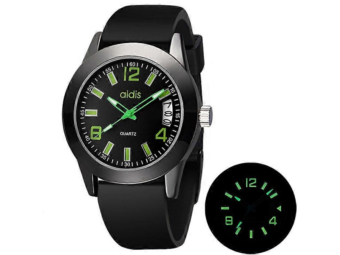 Relógio De Quartzo Addies My-1601 Com Pulseira De Silicone Luminosa E Suporte Para Calendário.