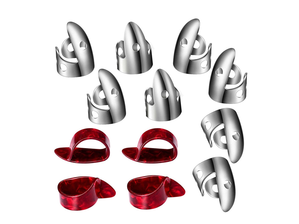 12 Palhetas Ajustáveis, Palhetas de Guitarra Incluindo 8 Peças AQUAFORGE