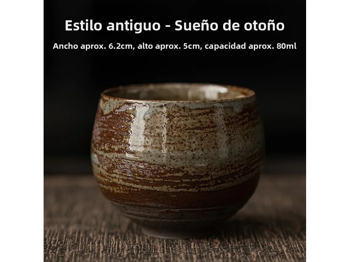 Xícara de Chá de Cerâmica Japonesa Feita À Mão, Estilo Retrô, Presente Artesanal Silencioso MDUG (estilo 1)