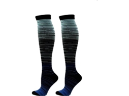 Meias De Compressão, Meias Esportivas, Perfeitas Para Esportes E Viagens De Avião, Tamanho G/gg, Azul
