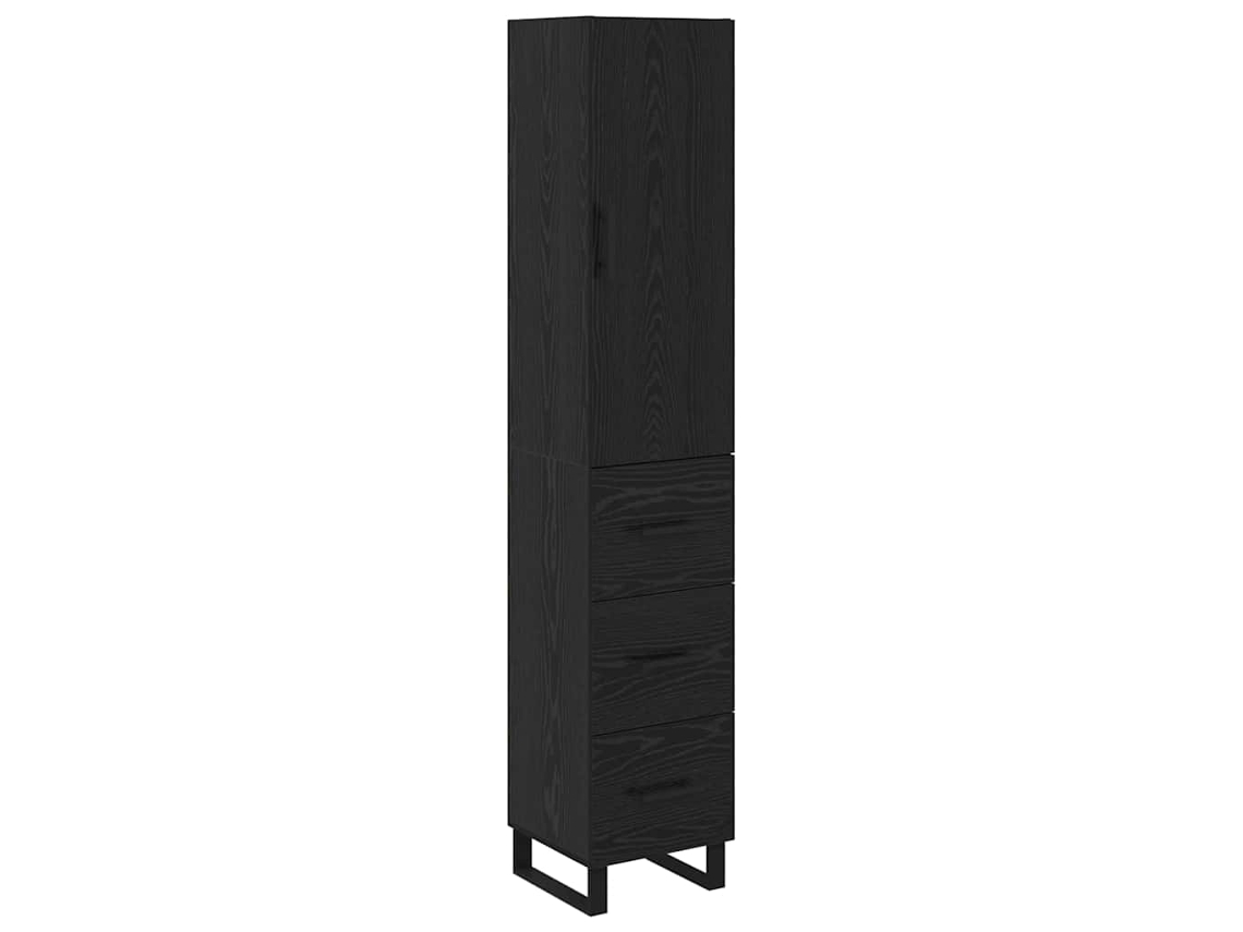Conjunto 1 Unidades De Buffet Vidaxl Preto Derivados De Madeira (34,5 X 34 X 180 Cm)