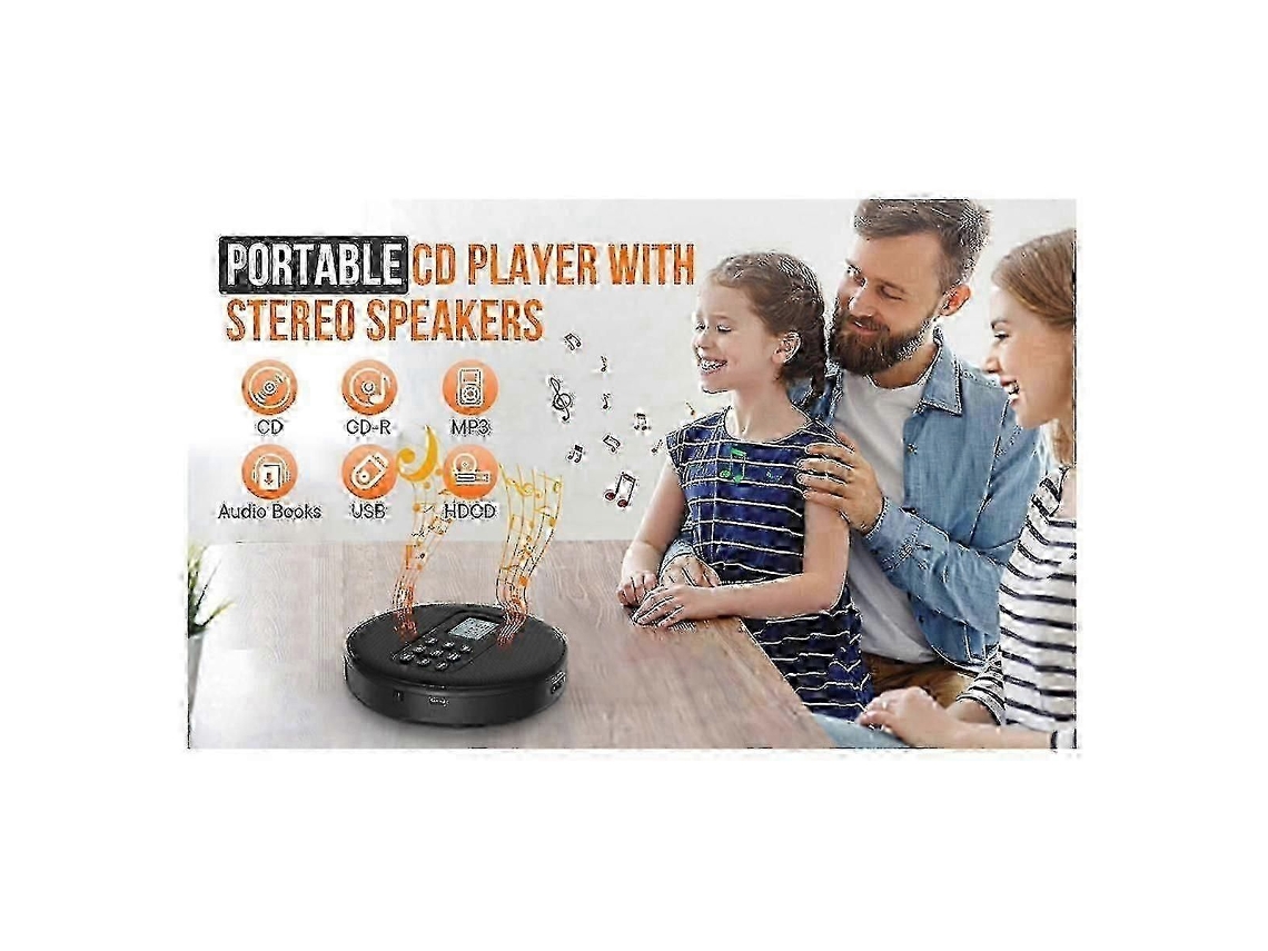 Leitor de Cd Portátil com Alto falantes e Fones de Ouvido Integrados para Ouvir Música. TAISHENGDA