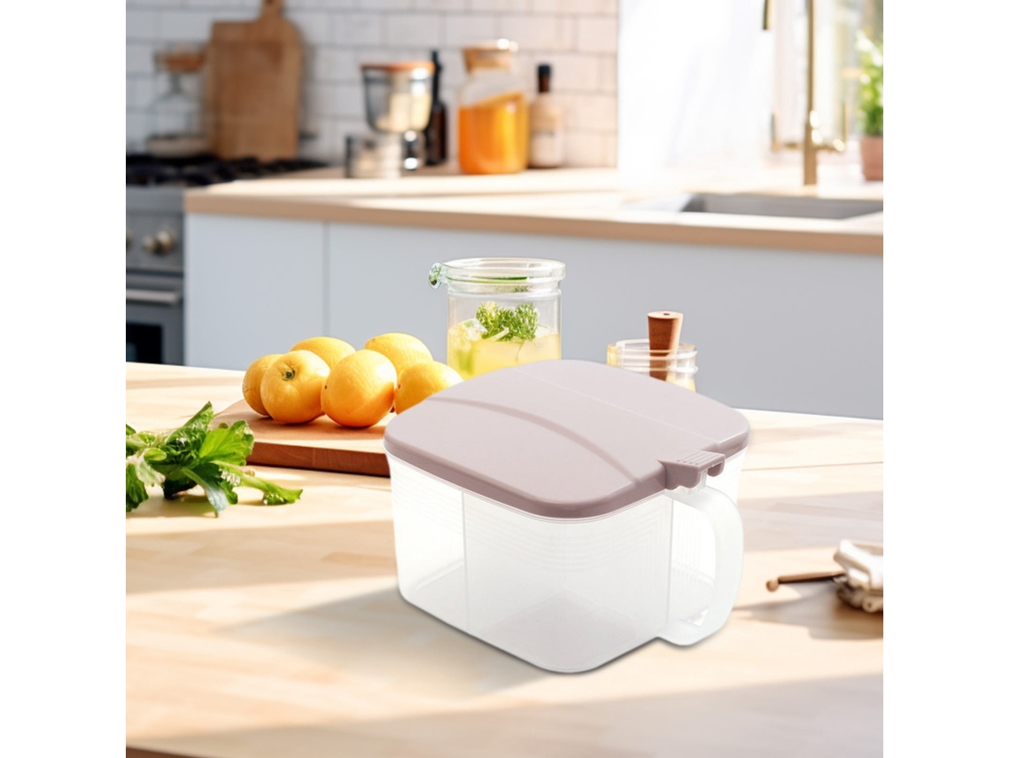 Frasco De Tempero Multifuncional Com 2/4 Divisórias - Conjunto Combinado Com Colher Para Especiarias De Casa