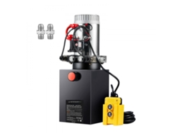 Bomba Hidráulica 12v Com Tanque Motor 1600w 1.5 Galões De Duplo Efeito Pressão Até 3200 Psi Para Reboques E Empilhadores Tekmaquinas