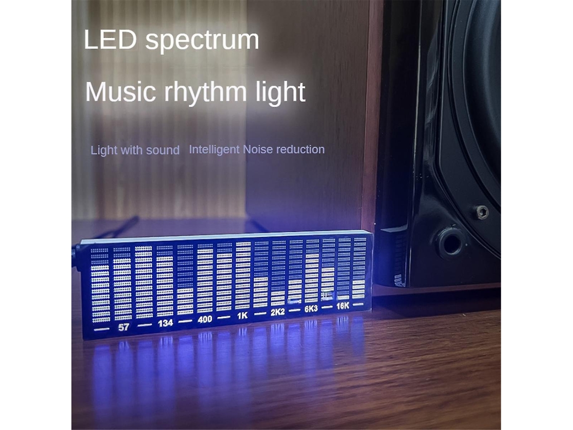 Lâmpada Led com Visor de Espectro Musical Controlado por Som, Iluminação Ambiente, Lâmpada Rítmica Atmosférica BRILVIBERA
