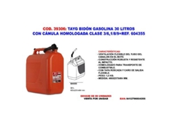 Jerrican 30 Lt (plástico) Tayg 604355