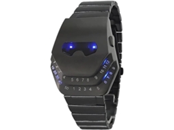 Relógio Digital Masculino Cobra Led Relógio de Pulso Homem de Ferro com Luz Azul-Preto