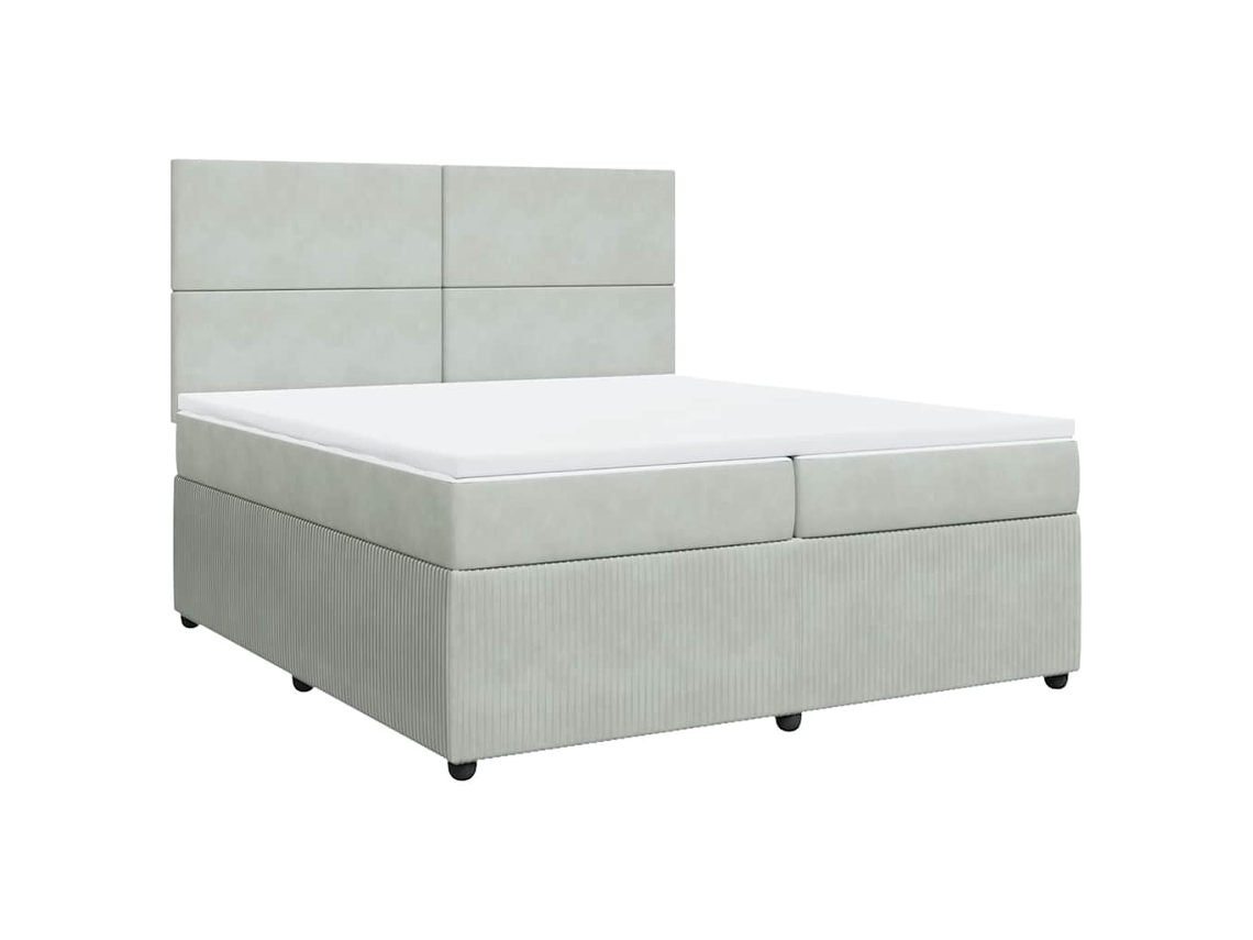 Box Spring Bed, Box Spring Beds Vidaxl Cinzeto Veludo (200 X 200 Cm)
