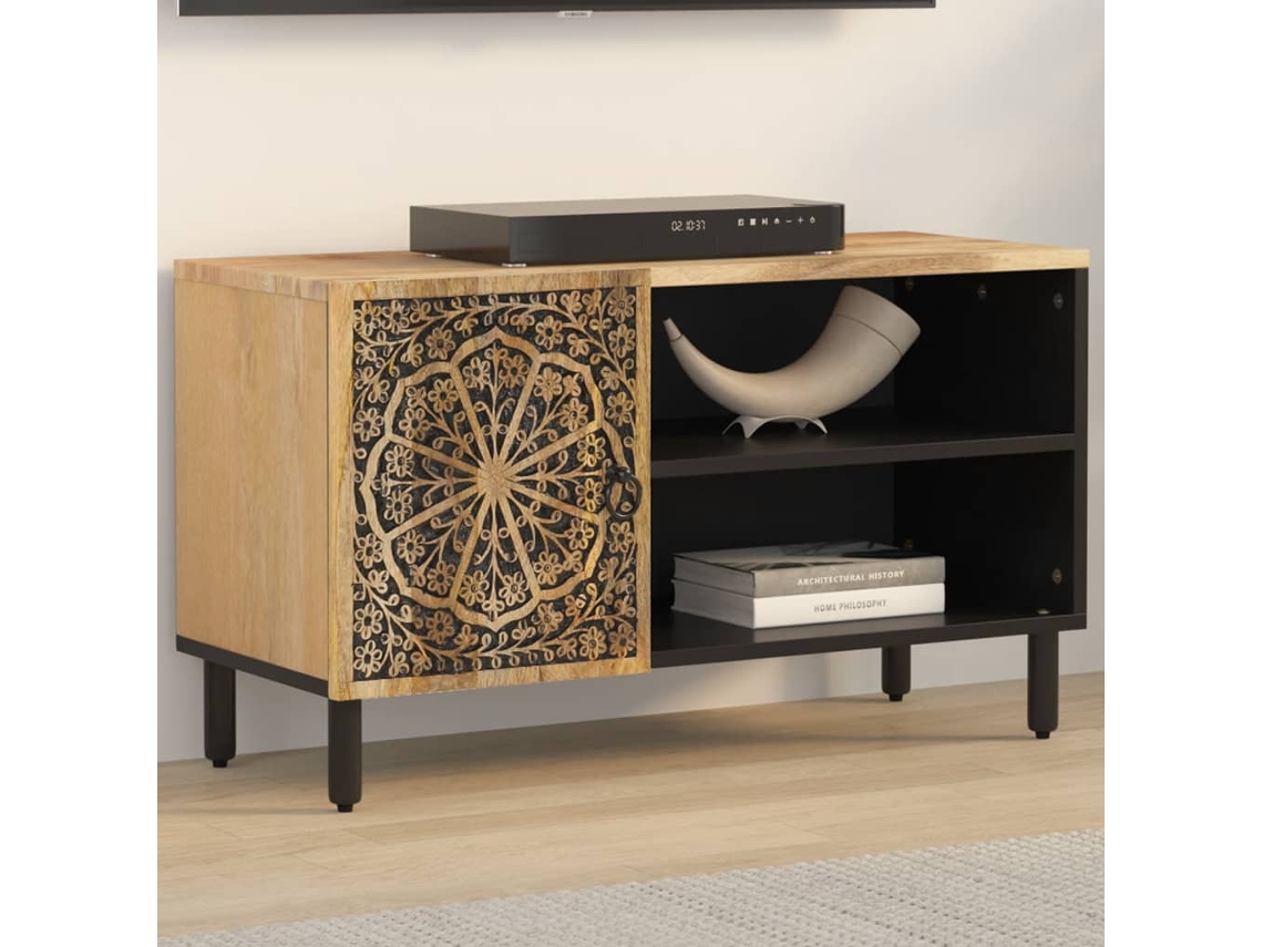 Vidaxl Móvel De Tv 80x31x46 Cm Madeira De Mangueira Maciça