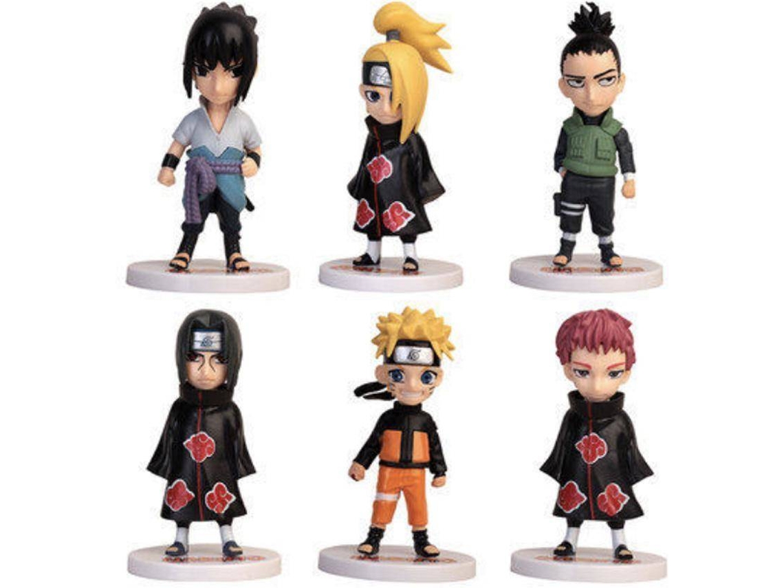 Conjunto de Figuras OEM Naruto Nara Shikamaru Uchiha Sasuke (6 unidades - 10-12 cm)