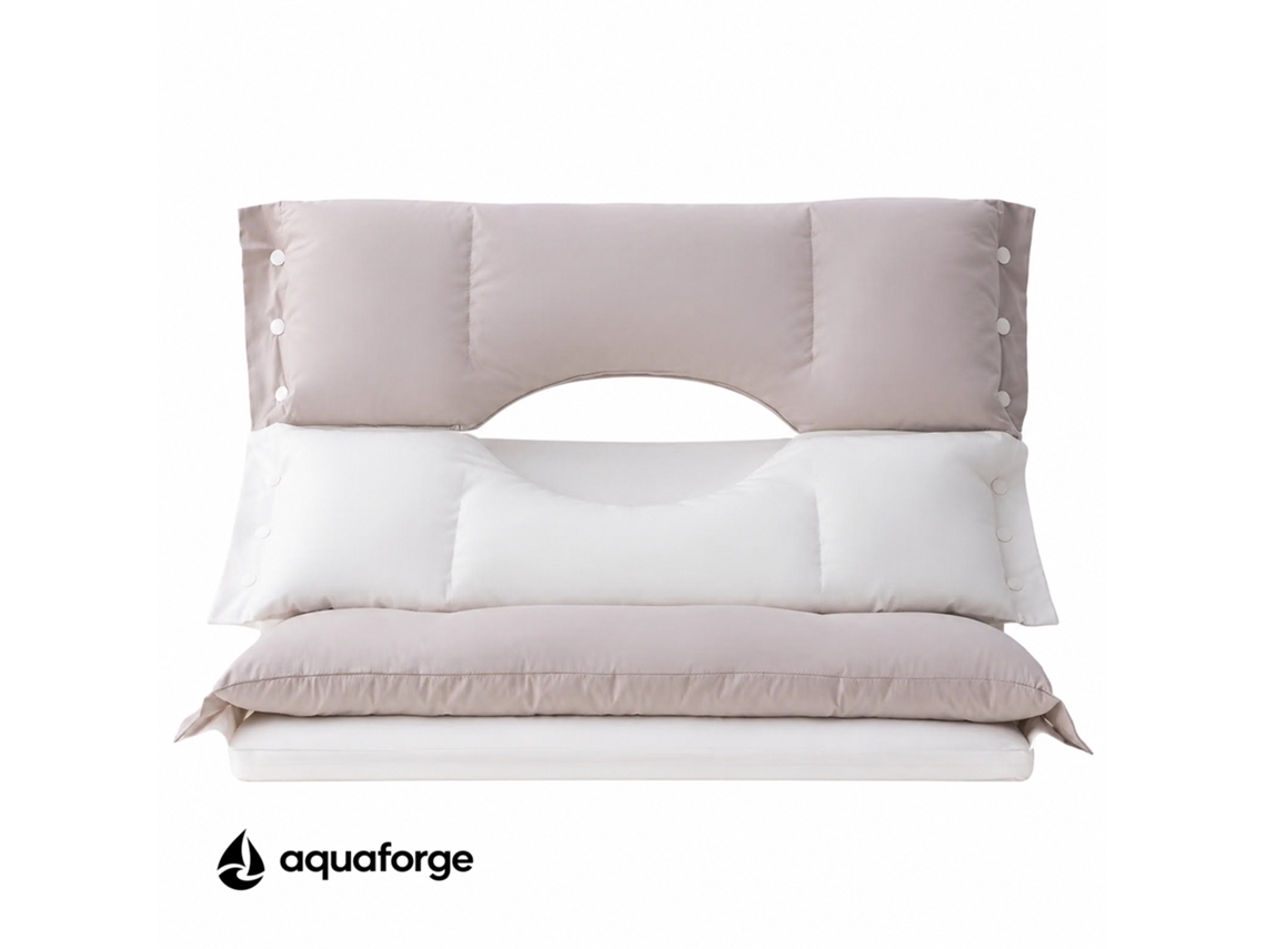 Almofada Cervical Ergonómica Algodão 110 X 45 Cm