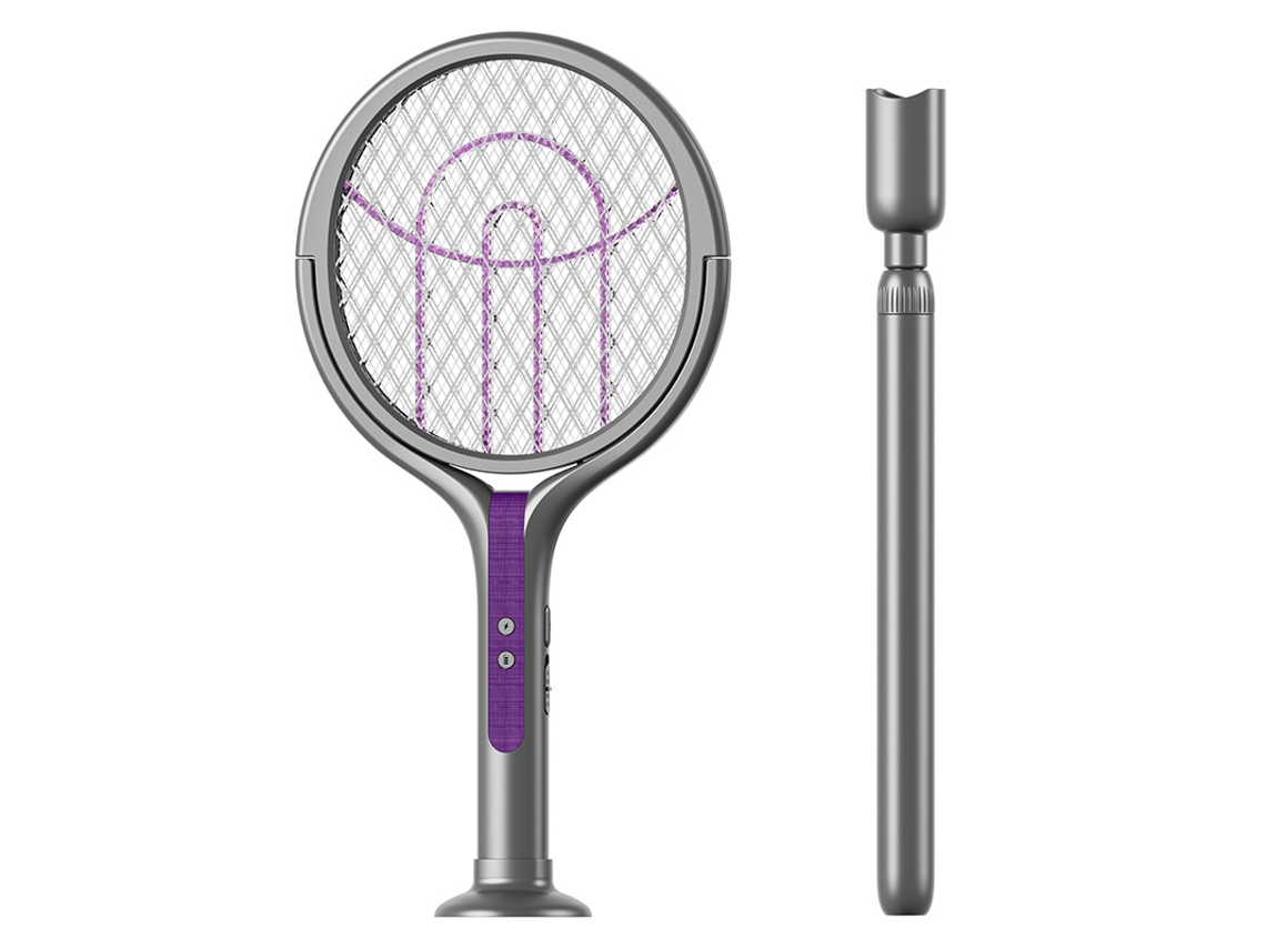 Raquete Anti mosquitos Elétrica Usb Sem Fios, Dobrável e Extensível, com Luz Uv e Base, Segura para Uso Doméstico, Durável, Multifunções STELASPLEN