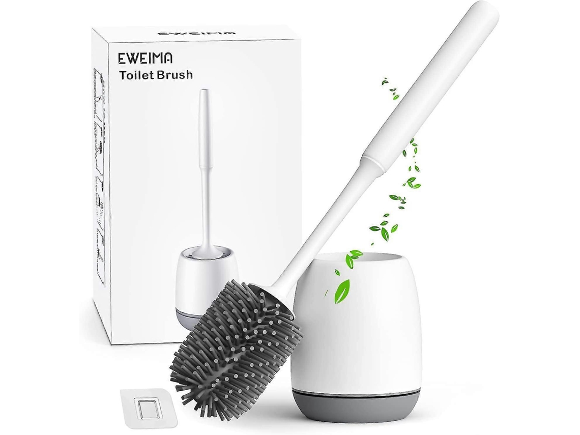 Escova Sanitária com Suporte em Silicone TPR Cabo Longo Removível AQUAFORGE