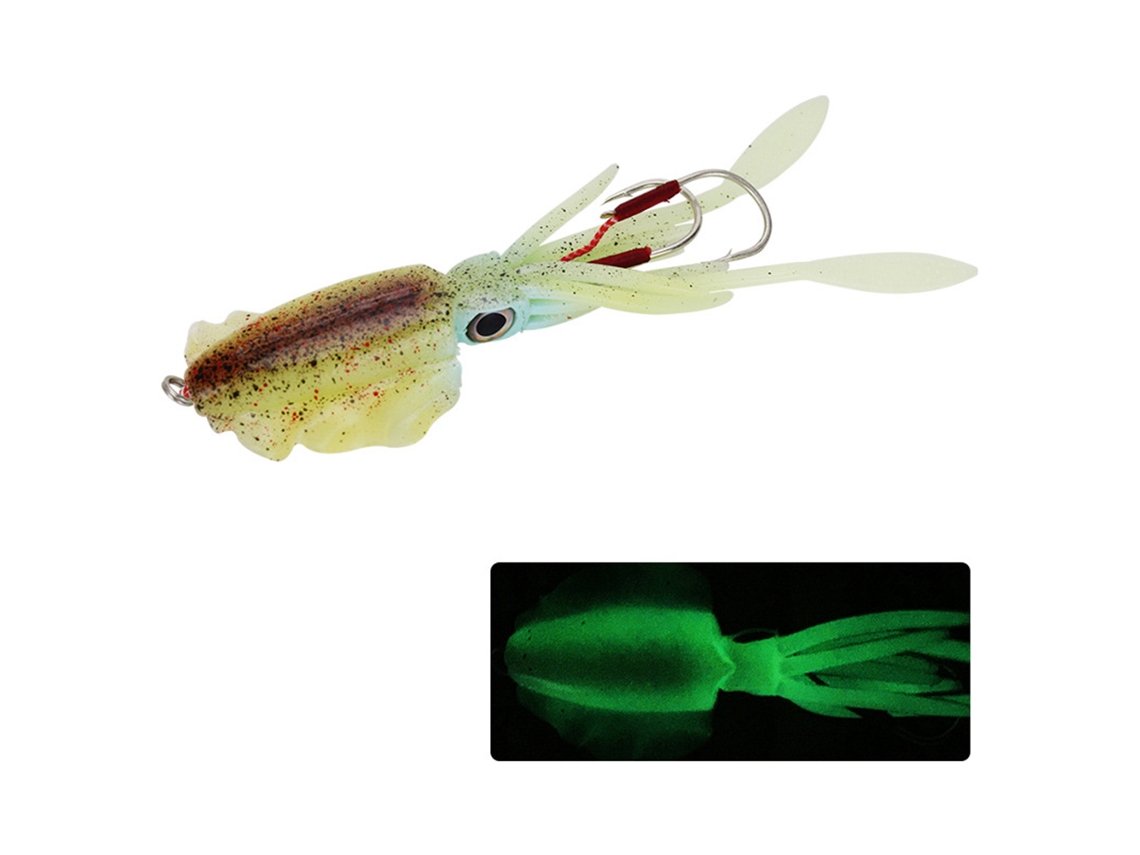 Isca de Pesca de Lula Mole com Chumbo Luminosa