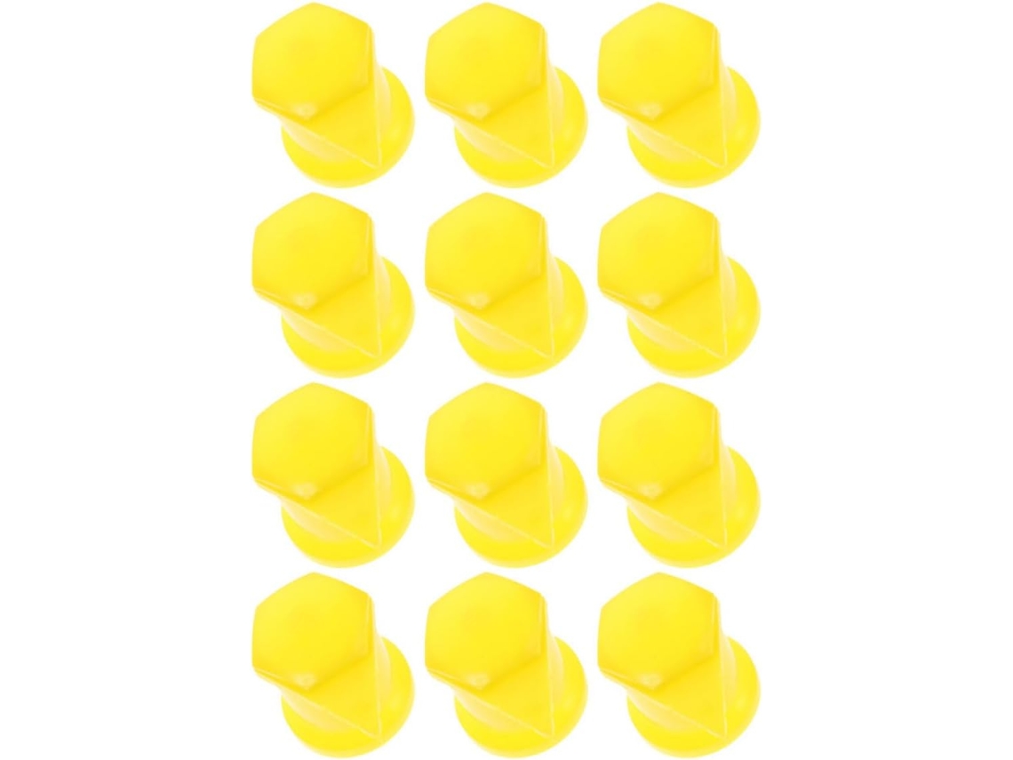 Indicador De Porca De Roda Solta 33mm, Pacote Com 12 Unidades, Amarelo