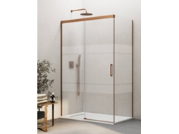 Cabine de Duche Thalassa 1+1 com Painel Lateral Fixo 120x75 Cm Cobre Vidro Serigrafado DUCHA.ES (basic)