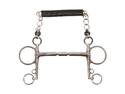 Bit Reto com Ramal Curto Elite Prateado 135 Mmmetalab
