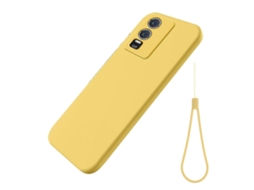 Capa De Celular À Prova De Choque De Silicone Líquido Pure Color Para Vivo Y76 5g / Y76s