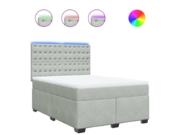 Box Spring Bed, Box Spring Beds Vidaxl Cinzeto Veludo (140 X 190 Cm)