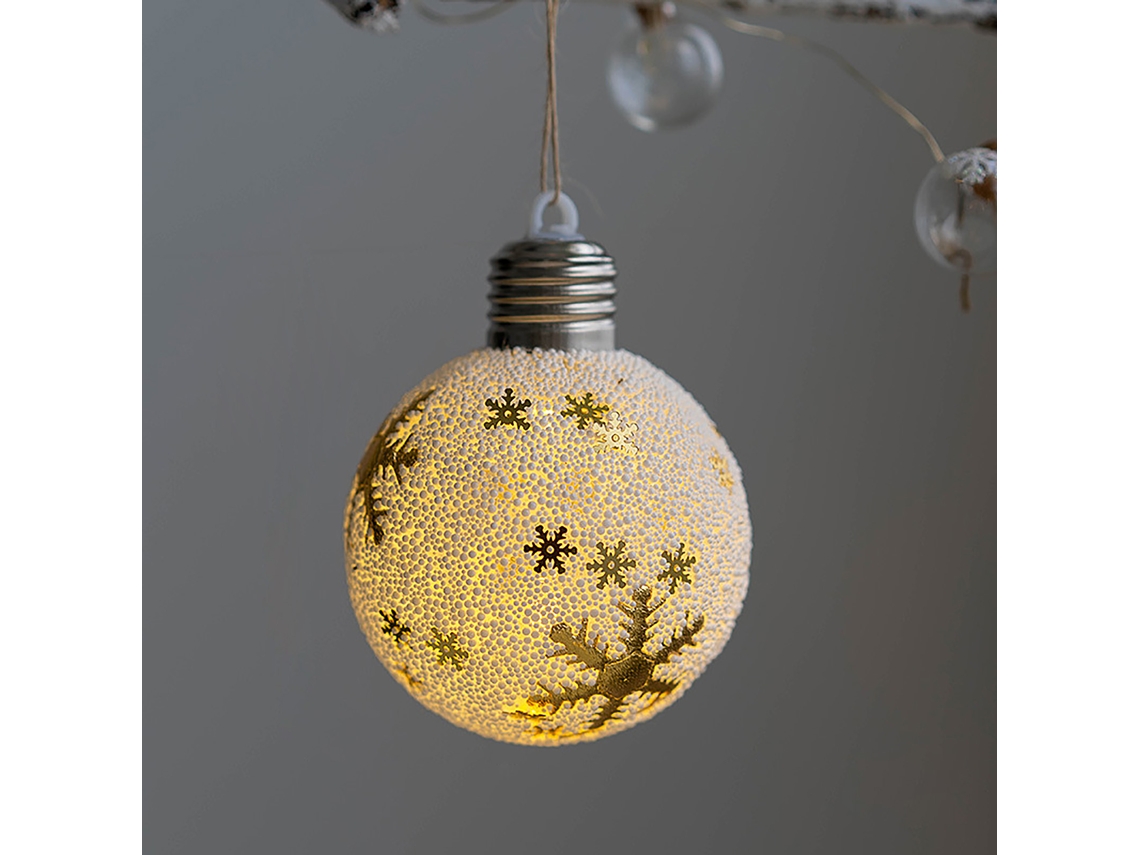 Pack de 6 bolas de Natal decorativas com luzes LAXISCREED