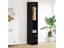 Vidaxl Guarda-roupa Carvalho Preto 50 X 30 X 200 Cm
