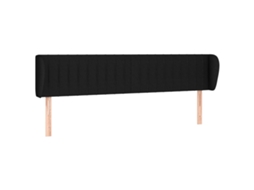 Headboard, Headboards Vidaxl Preto Tecido (183 X 23 X 78/88 Cm)