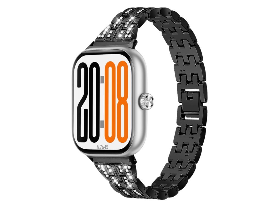 Bracelete para Honor Watch X5 XIAOMOYU aço inoxidável com diamantes preto