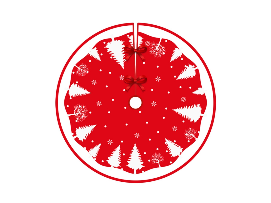 Laxiscreed Capa De Árvore De Natal De Flanela Com Design Arredondado E Como Guardar Dobrável