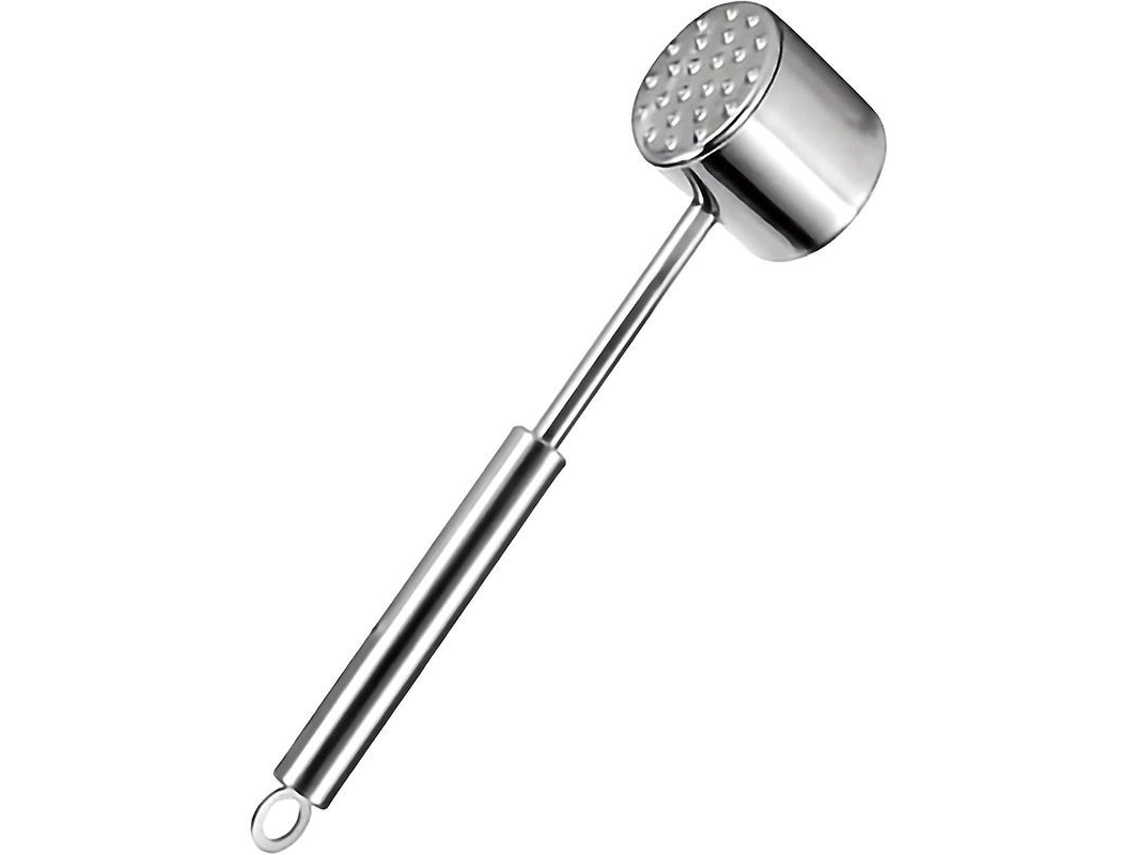 Martelo para carne, aço inox, duas pontas, multifuncional | S/MARCA