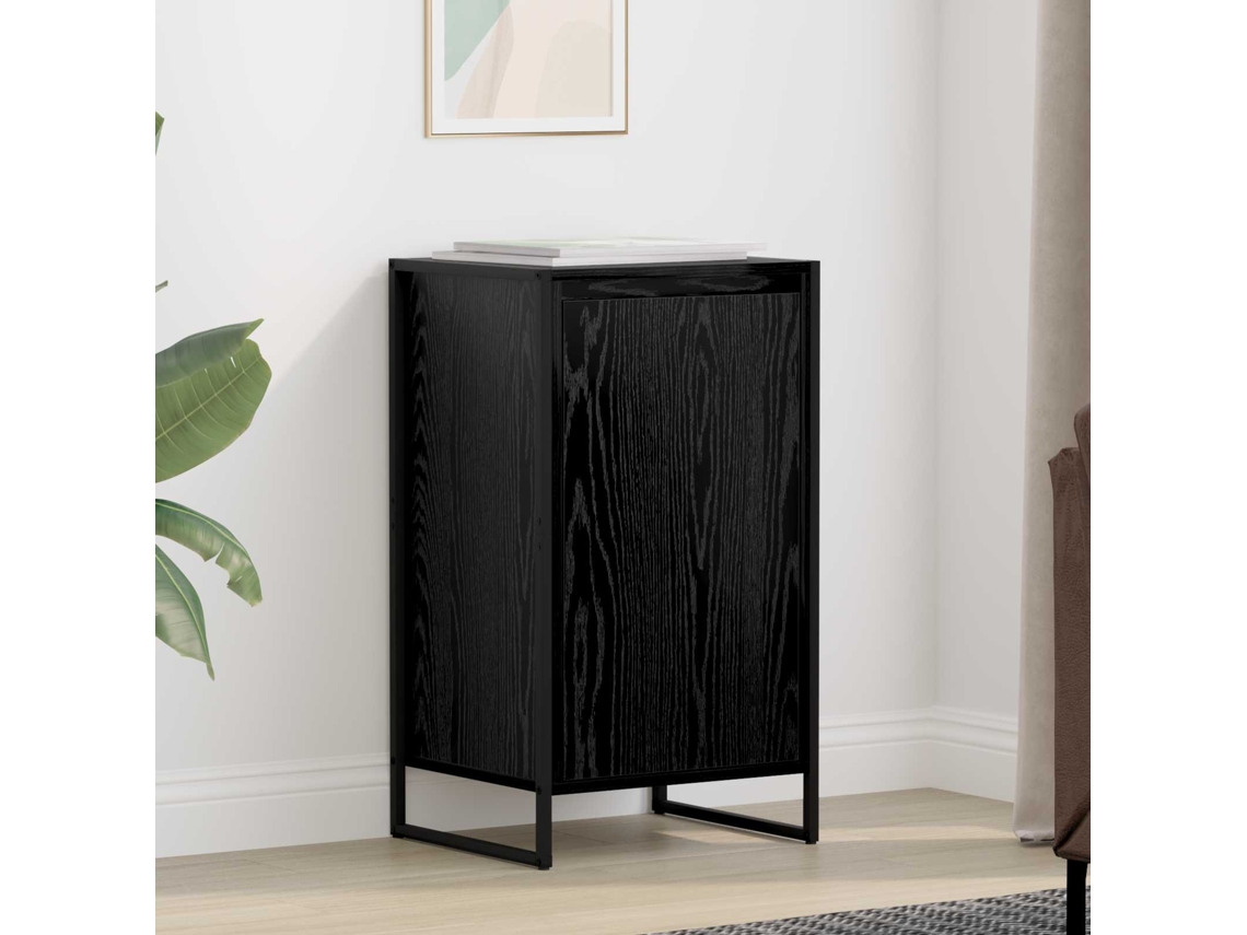 Vidaxl Buffet Carvalho Preto 43 X 36 X 75,5 Cm Derivados De Madeira