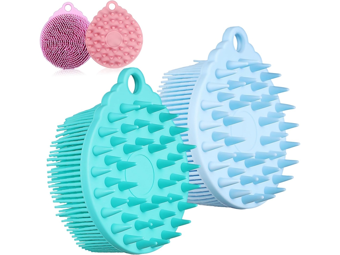 Conjunto De 4 Escovas Silicone Para Banho, Esfoliantes E Para Alívio Da Fadiga Toda A Família