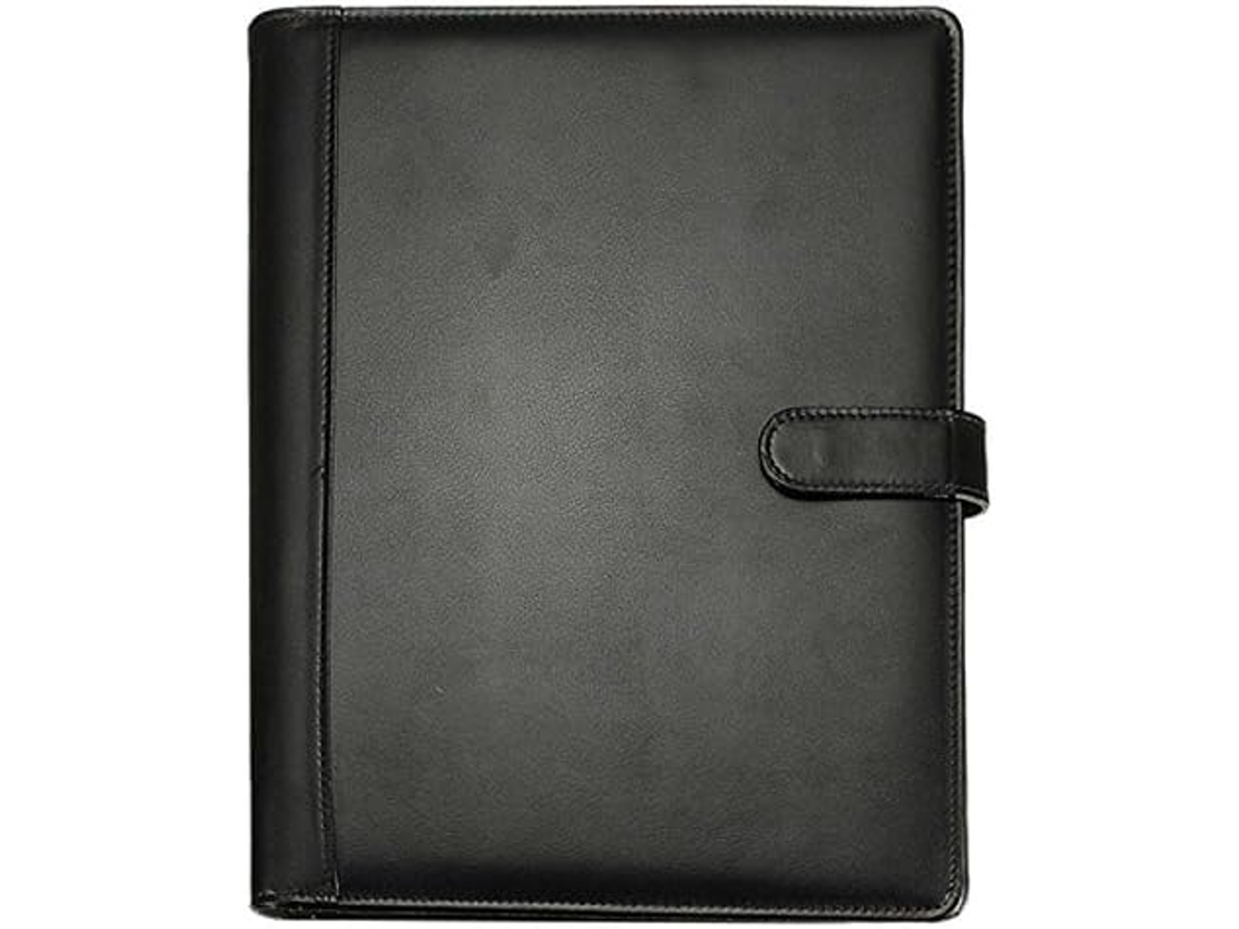 Pasta Organizadora De Documentos Em Couro Pu, Tamanho A4, Para Conferências, Cor Preta. Gokoco