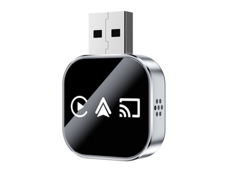 Adaptador Carplay Sem Fio, Compatível Com Celular Iphone/android/huawei, Wi Fi De 2,4/5 Ghz E Bluetooth 5.0 Preto Hexinyigjly