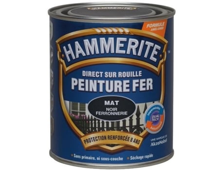 Tinta Julien Hammerite 2,5 L Preto Mate Gliceroftálico Exterior