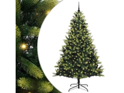 Árvore De Natal Artificiál Dobrável Com Luzes Led Vidaxl Verde Pvc (240 Cm)