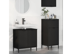 Vidaxl Conjunto De Móveis Para Banheiro Com Gaveta 2 Pcs Preto