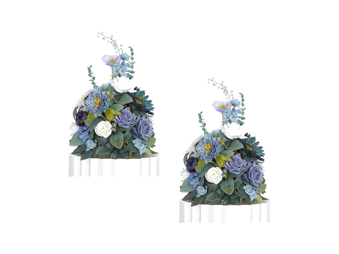 Laxiscreed Flores Artificiais Para Decoração De Casamentos - Conjunto De 2 Peças